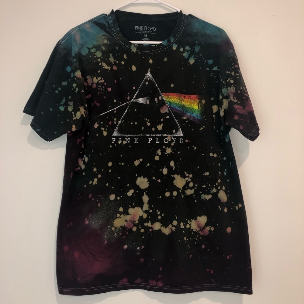 Pink Floyd Black Tie-Dye Short Sleeve Tee